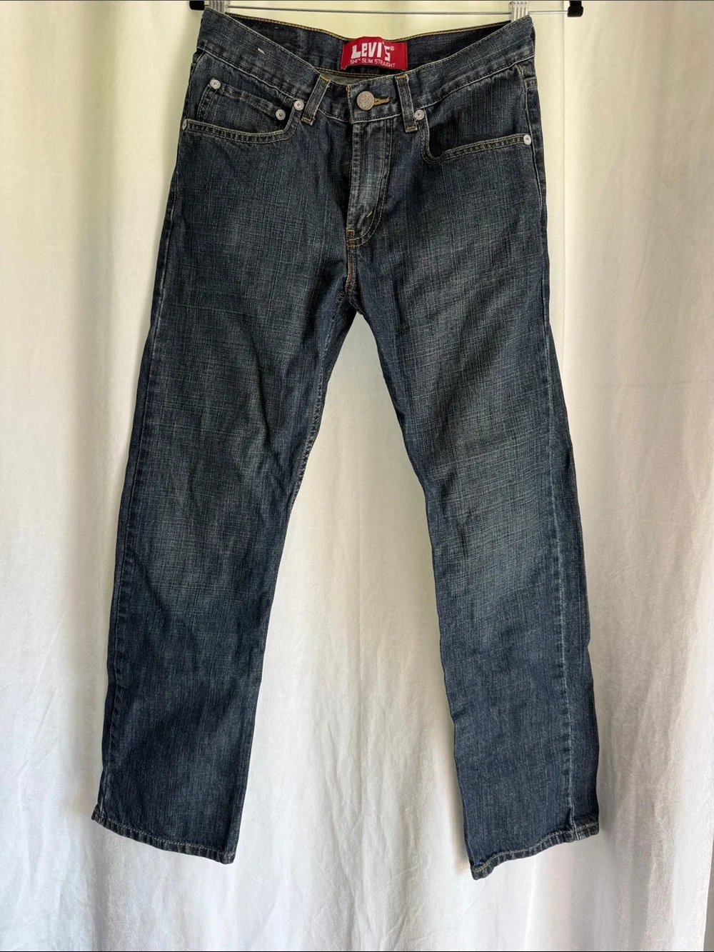 VTG Levi's 514 Young Mens Indigo Straight Jeans 16reg 28x28